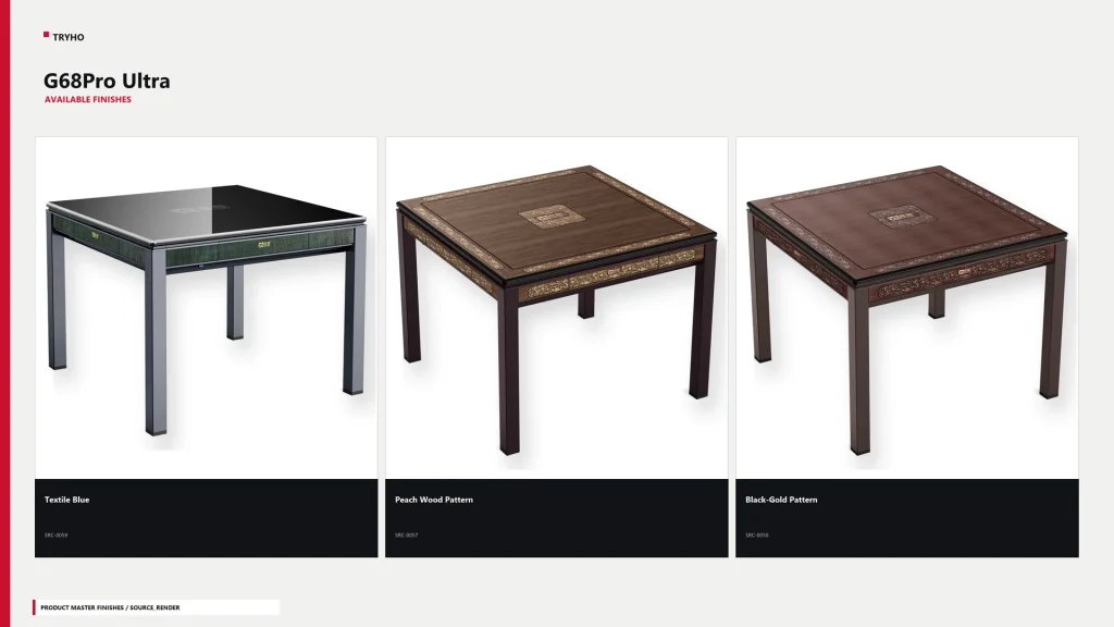 TRYHO G68Pro Ultra Available Finishes