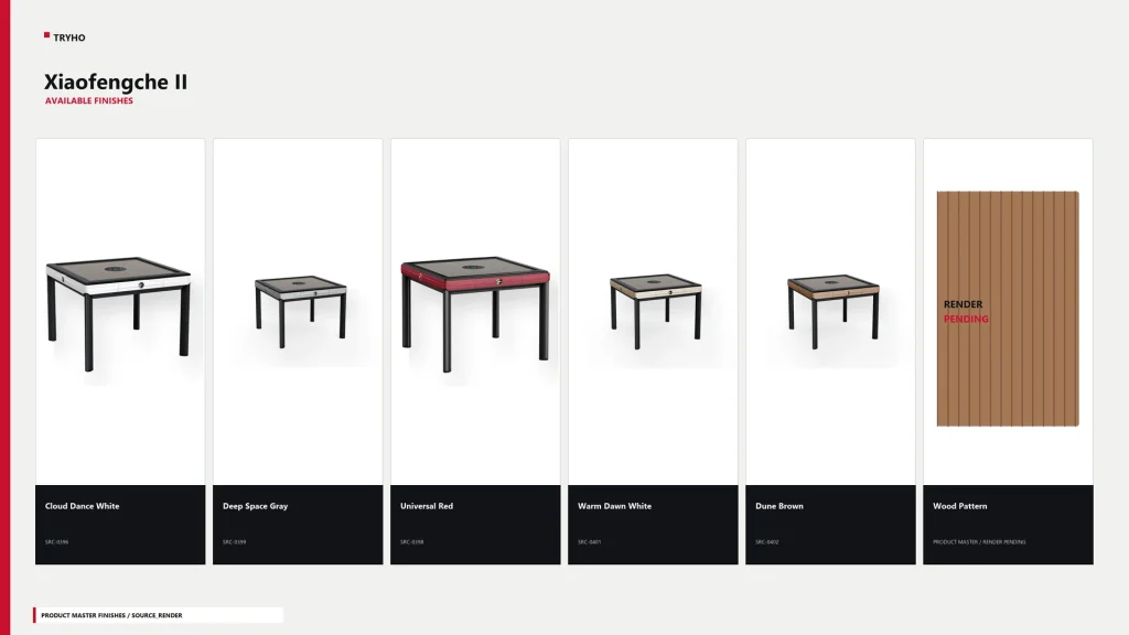 TRYHO Xiaofengche II Available Finishes